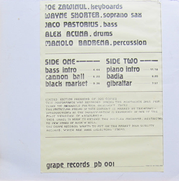 Live - Montreaux Jazz Festival August 1976