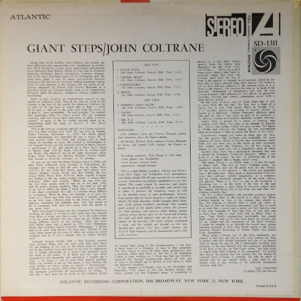 Release: Giant Steps-Vinyl-US-1972-SD 1311-529848