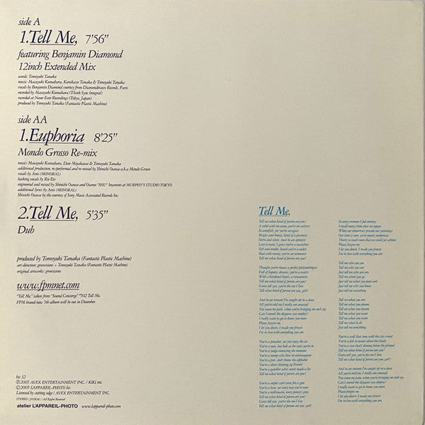 Master Release: Tell Me by Fantastic Plastic Machine