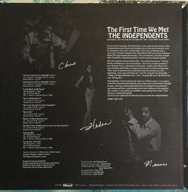 Master Release: The First Time We Met by The Independents