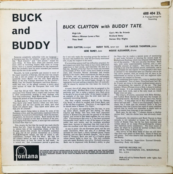 Release: Buck & Buddy-Vinyl-UK-None-688 404 ZL-744225