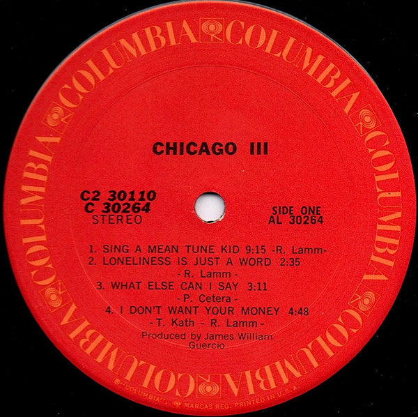 Release: Chicago III-Vinyl-US-1971-C2 30110-830606