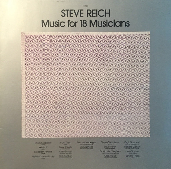 Release: Music For 18 Musicians-Vinyl-Germany-1978-ECM 1129, 2301 129-290971