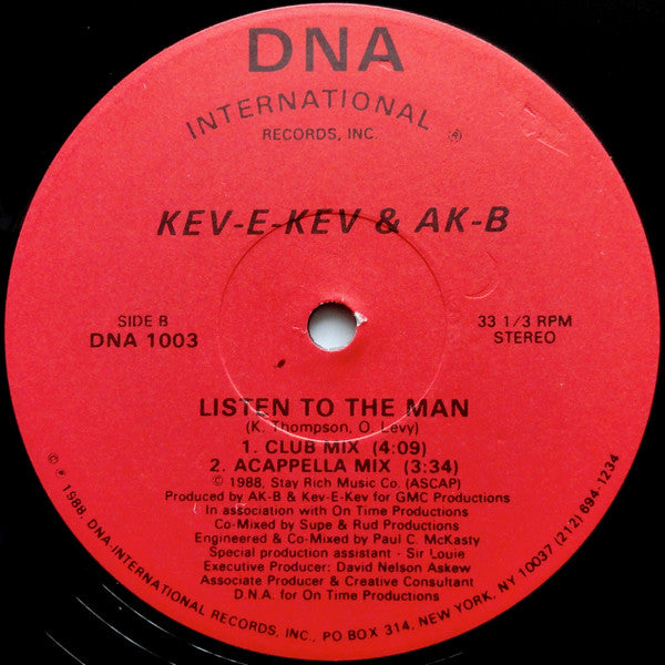Master Release: Listen To The Man by Kev E Kev