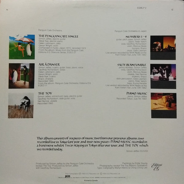 Release: The Penguin Cafe Orchestra Mini Album-Vinyl-US-1983-EGMLP 2-544606