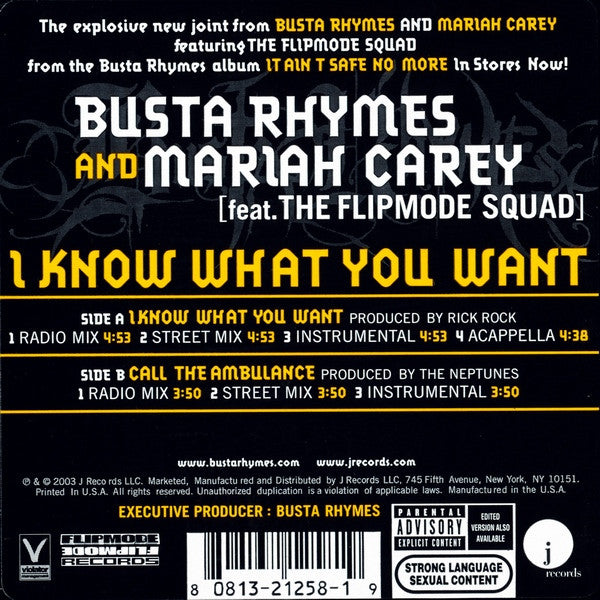 Release: I Know What You Want-Vinyl-US-2003-80813-21258-1, 80813-21258-1, 80813-21258-1, 80813-21258-1, 80813-21258-1-229940