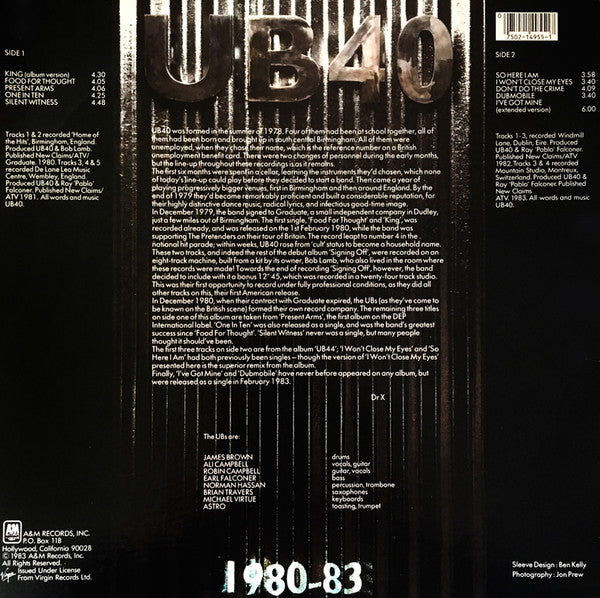 Master Release: 1980-1983 by UB40