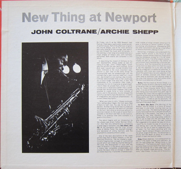 Master Release: New Thing At Newport by John Coltrane