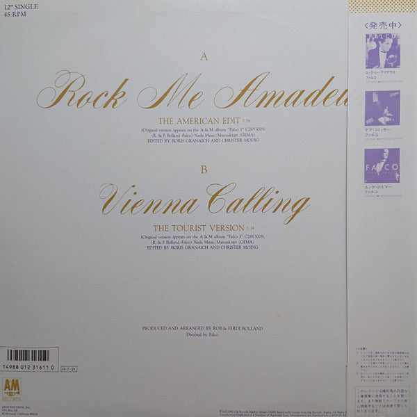 Master Release: Rock Me Amadeus (The American Edit) / Vienna Calling by Falco