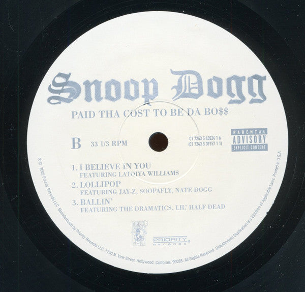 Master Release: Paid Tha Cost To Be Da Bo$$ by Snoop Dogg