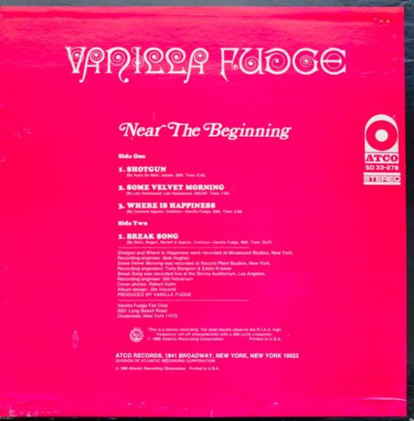 Release: Near The Beginning-Vinyl-US-1969-SD 33-278-590806
