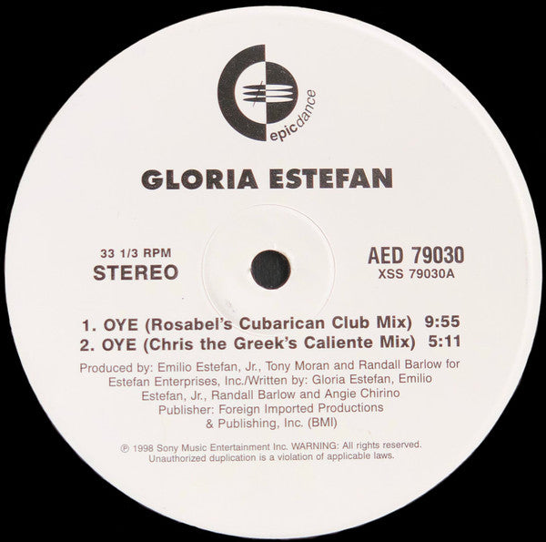 Master Release: Oye by Gloria Estefan