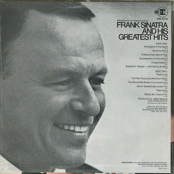 Release: Frank Sinatra's Greatest Hits-Vinyl-US-1978-FSK 2274-638765