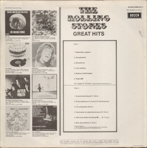 Master Release: Great Hits by The Rolling Stones