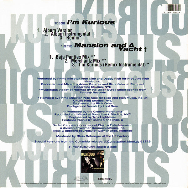 Release: I'm Kurious-Vinyl-US-1994-44 77485, 44 77485-593968