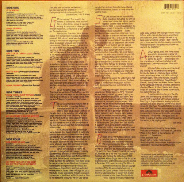 Release: In The Jungle Groove-Vinyl-UK-1999-SVLP 169-556043