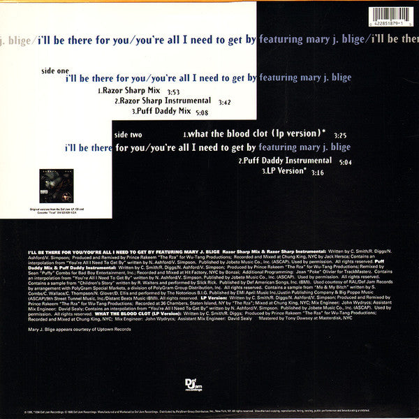 Release: I'll Be There For You / You're All I Need To Get By-Vinyl-US-1995-422-851-879-1-180597