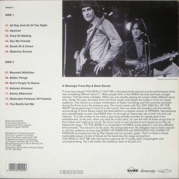 Master Release: To The Bone by The Kinks
