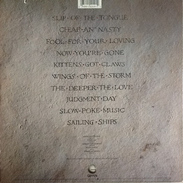 Release: Slip Of The Tongue-Vinyl-US-1989-GHS 24249-383095