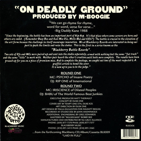 Master Release: Blackberry Records Presents: On Deadly Ground by Psycho (8)
