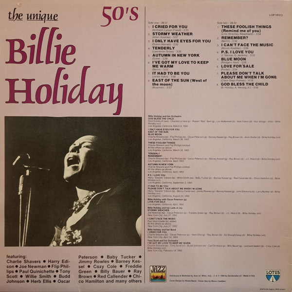 Master Release: The Unique Billie Holiday 50's by Billie Holiday