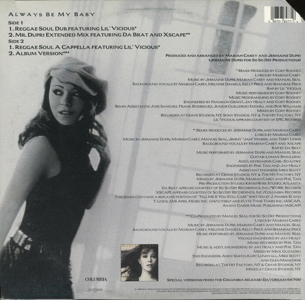 Release: Always Be My Baby-Vinyl-US-1996-44 78277-704261