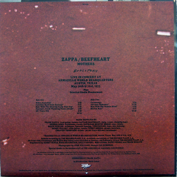 Release: Bongo Fury-Vinyl-US-1975-DS 2234-680999