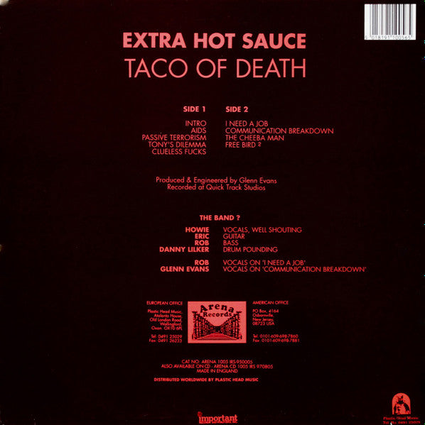 Release: Taco Of Death-Vinyl-UK-1988-ARENA 1005, IRS-950005-993682