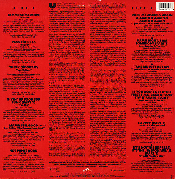 Release: James Brown's Funky People-Vinyl-US-1986-422-829-417-1 Y-1, 829 417-1 Y-1-591230