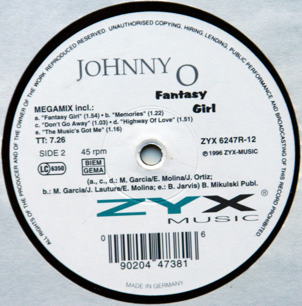 Release: Fantasy Girl-Vinyl-Germany-1996-ZYX 6247R-12-608882