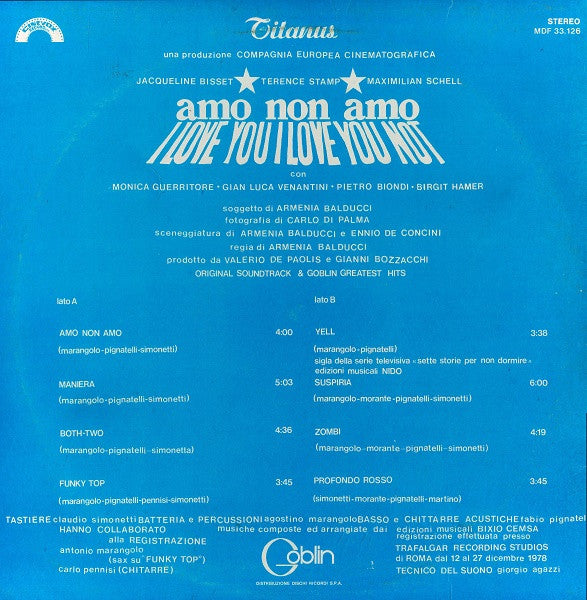 Master Release: Amo Non Amo (I Love You I Love You Not) by Goblin
