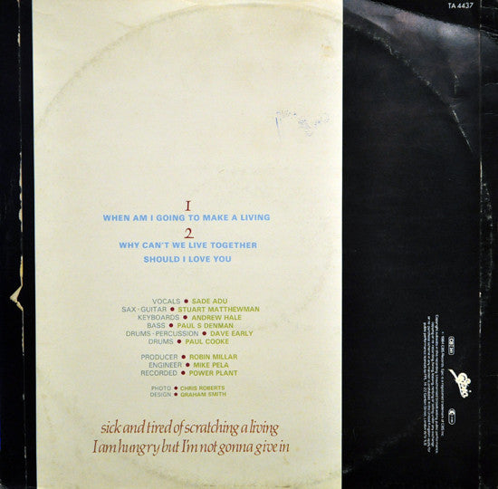Release: When Am I Going To Make A Living-Vinyl-UK-1984-TA 4437-449068