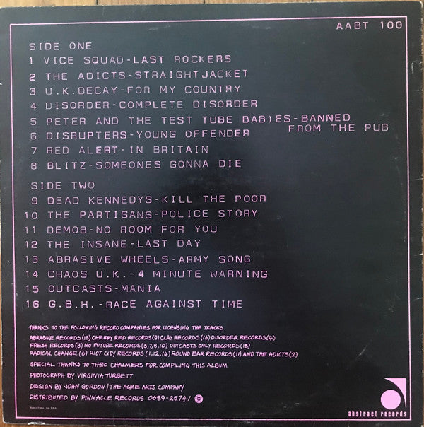 Master Release: Punk And Disorderly by Various