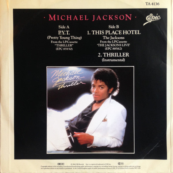 Release: P.Y.T. (Pretty Young Thing)-Vinyl-UK-1984-TA 4136-194459