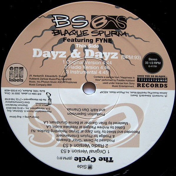 Master Release: Dayz & Dayz / The Cycle by Blaque Spurm