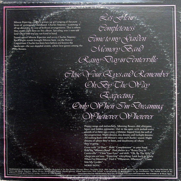 Master Release: Come To My Garden by Minnie Riperton