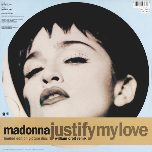 Release: Justify My Love-Vinyl-UK-1990-W9000TP, 7599 21838-0-569216