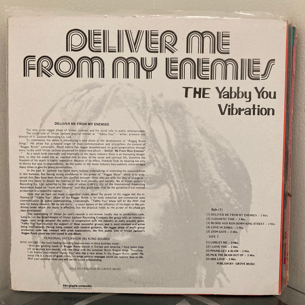 Release: Deliver Me From My Enemies-Vinyl-Jamaica-None-none-680082