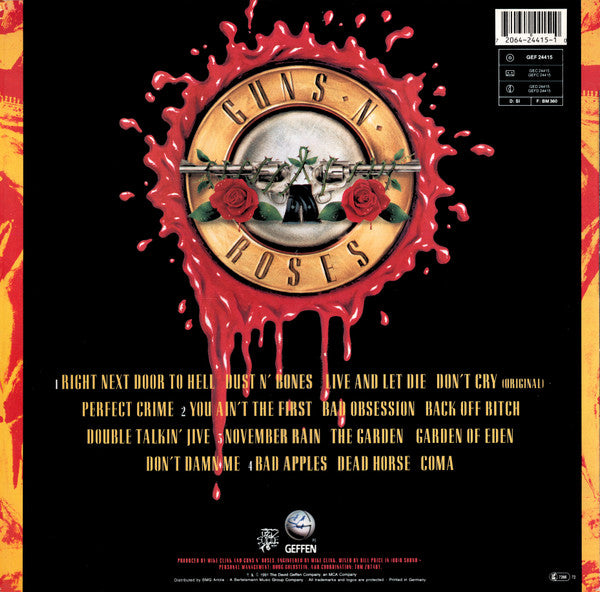 Release: Use Your Illusion I -Vinyl-Europe-1991-GEF 24415, GEF 24415-405725
