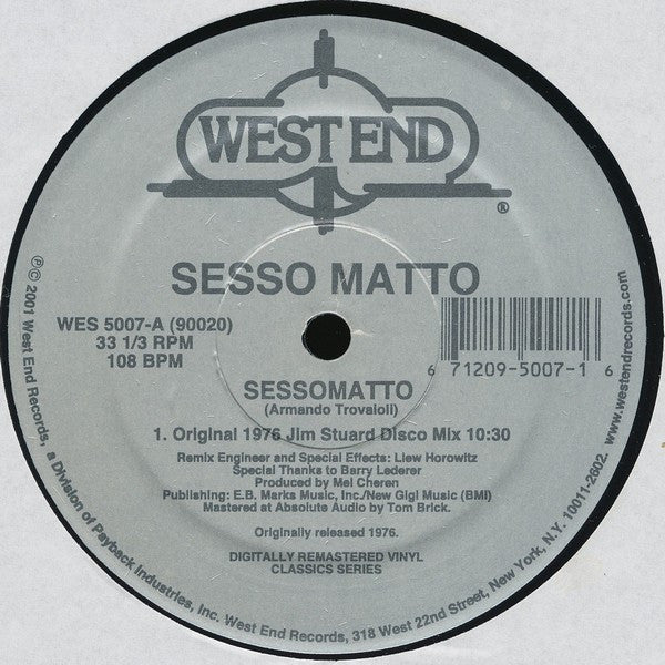 Release: Sessomatto-Vinyl-US-2001-WES 5007-112790