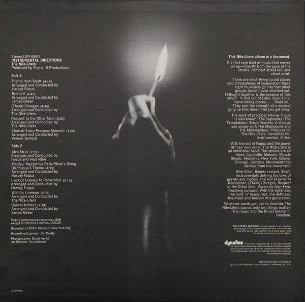 Master Release: Instrumental Directions by The Nite-Liters