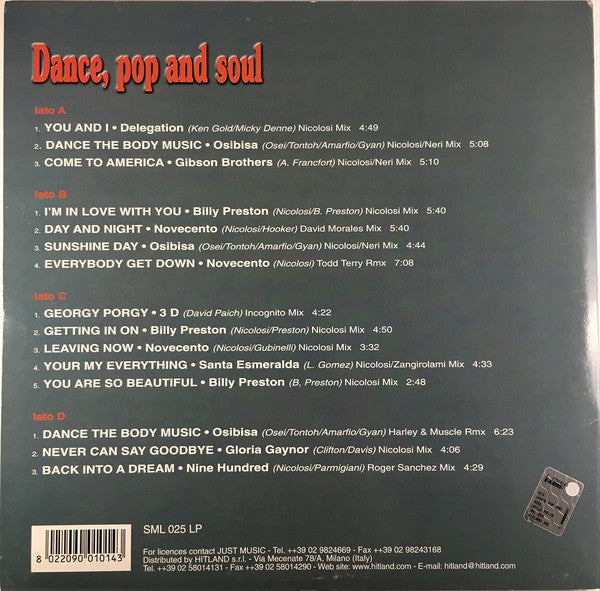 Master Release: Dance, Pop And Soul by Various