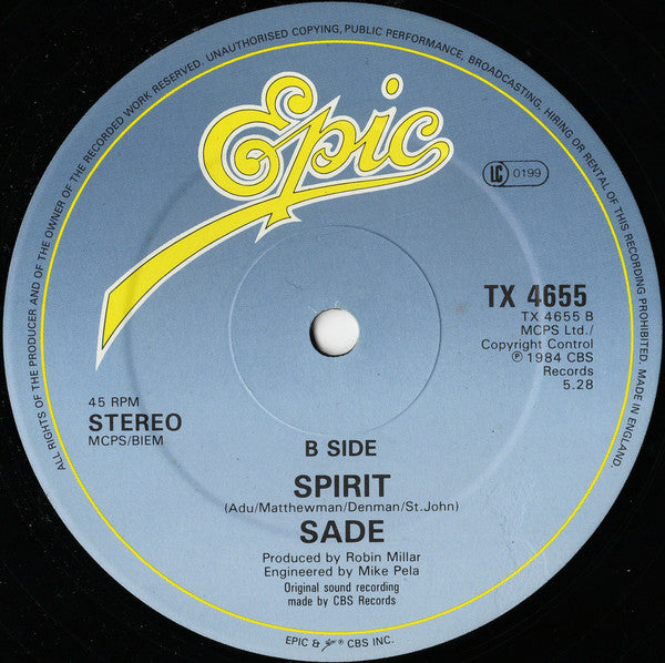 Release: Smooth Operator-Vinyl-UK-1984-TX 4655, TX4655-539047