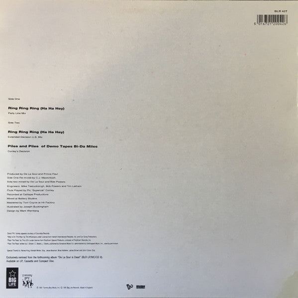 Release: Ring Ring Ring (Ha Ha Hey)-Vinyl-UK-1991-BLR 42T-445342