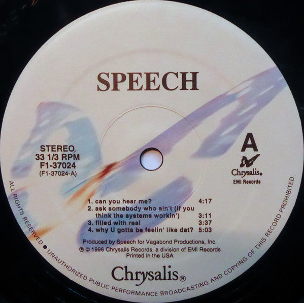 Release: Speech-Vinyl-US-1996-F1-37024-331886