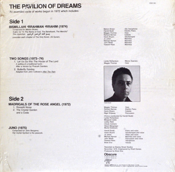 Master Release: The Pavilion Of Dreams by Harold Budd