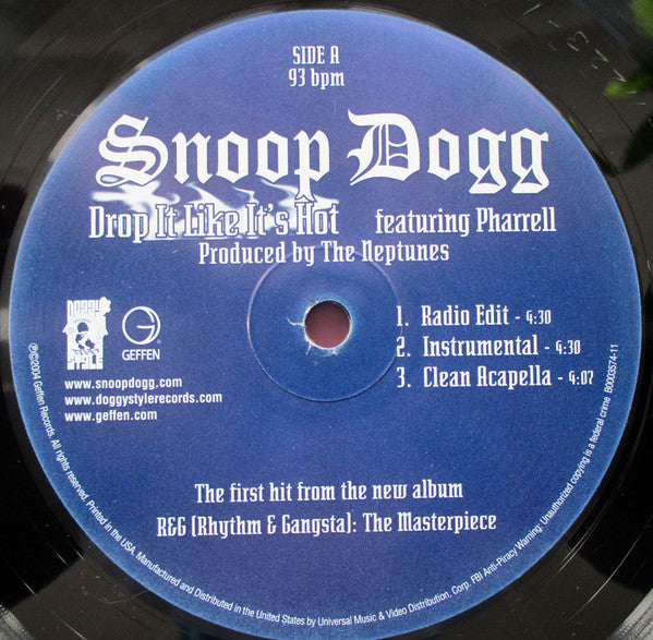 Master Release: Drop It Like It's Hot by Snoop Dogg