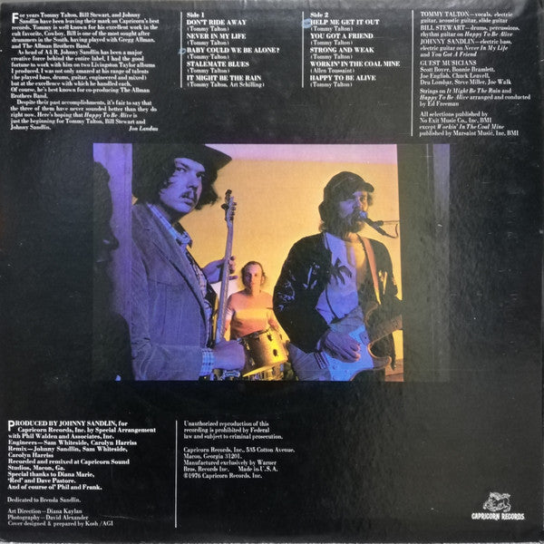Release: Happy To Be Alive-Vinyl-US-1976-CP 0167-919486