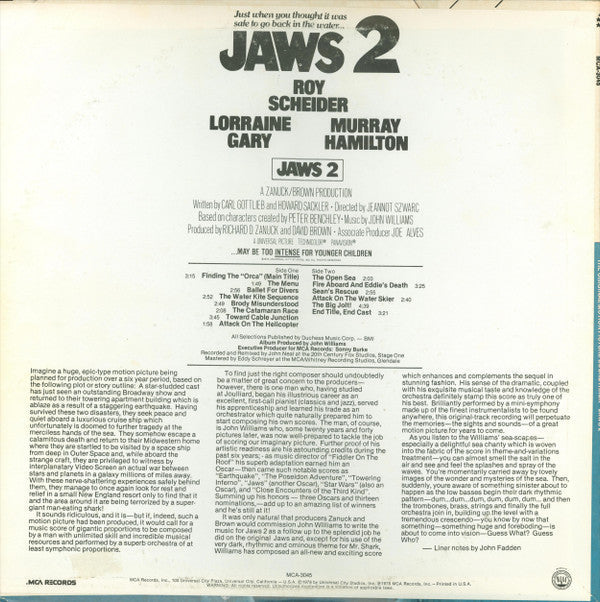 Master Release: Jaws 2 (The Original Motion Picture Soundtrack) by John Williams (4)