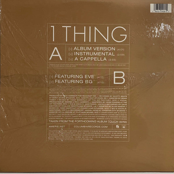Release: 1 Thing-Vinyl-US-2005-44 71958, 44 71958-438057
